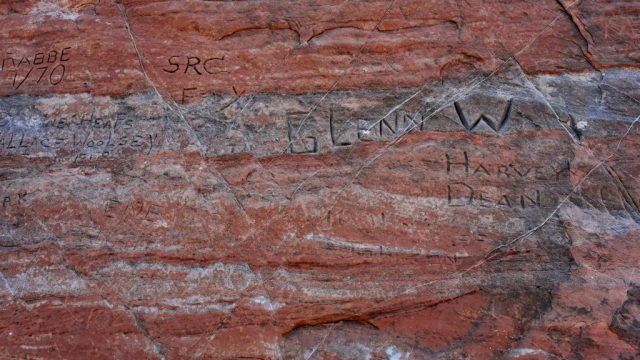 some are original, some from stupid tourists