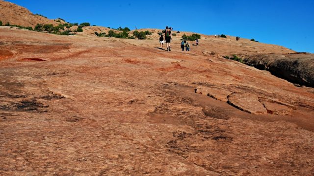 glow on sandstone trail