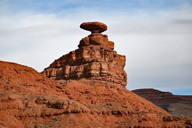 The Mexican Hat – a sombrero made of stone over the red sand mexican hat