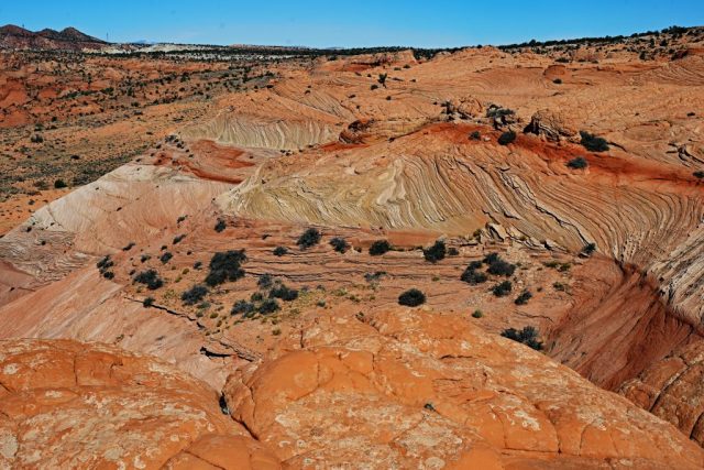 great view down on waves of stone great view down on waves of stone