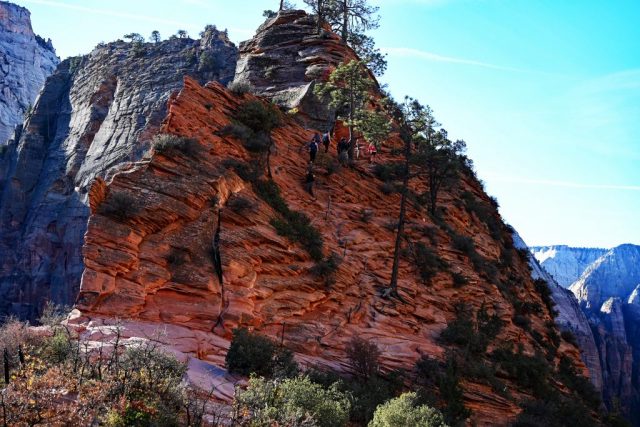 the first chains section ahead—shining in the sunlight the first chains section ahead—shining in the sunlight