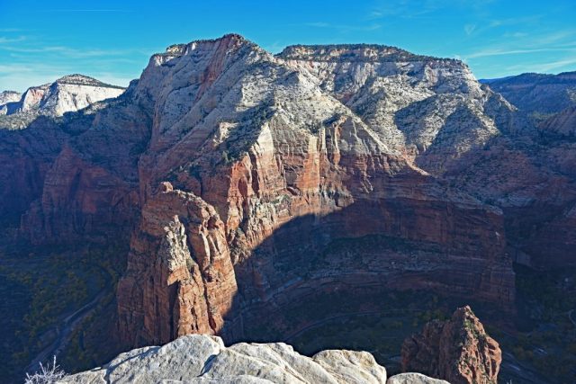 view northward over the virgin river canyon view northward over the virgin river canyon