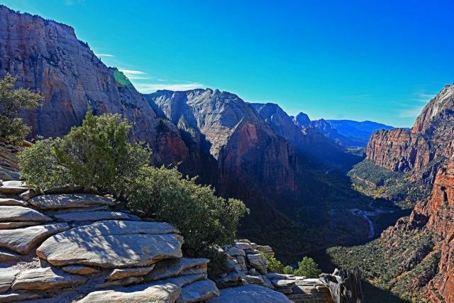 view southward the virgin river flows through the valley view southward the virgin river flows through the valley