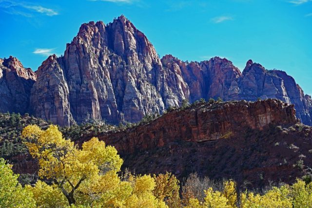 purple rocks under blue sky