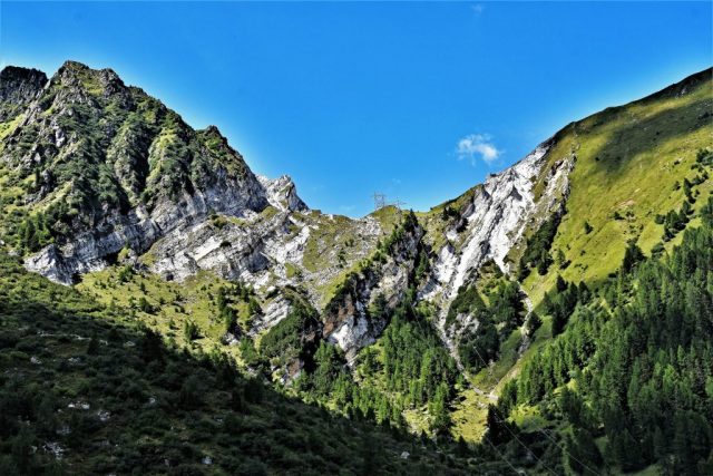 Weisser Dolomit im grünen Hang dsc 3737