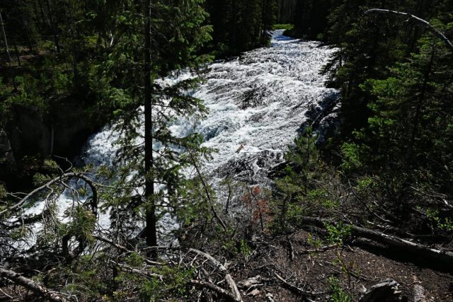 Rückblick auf die stufenförmigen Kaskaden der Terraced Falls dsc 8322