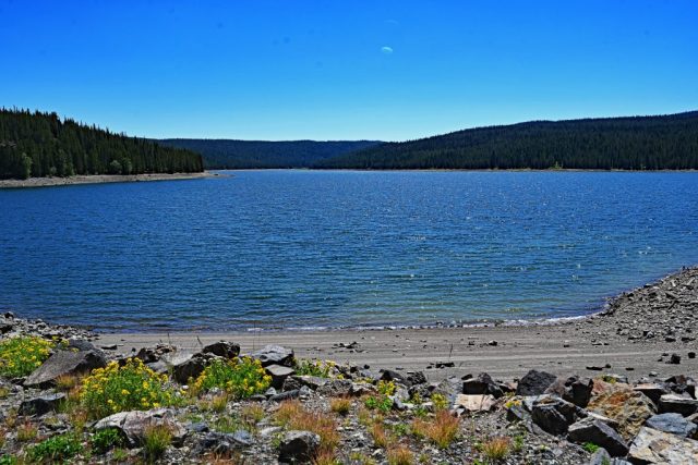 Zwischenstopp am tiefblauen Grassy Lake Reservoir dsc 8331